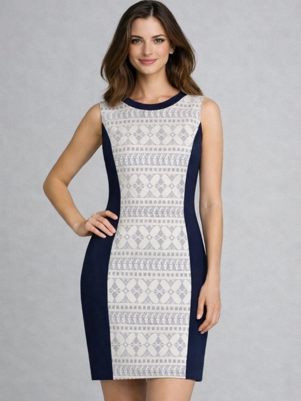 Anne Klein Sleeveless Crochet Lace Sheath Dress